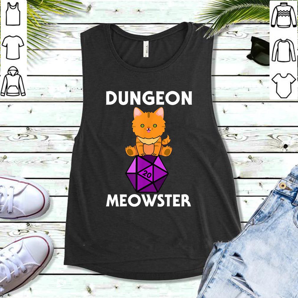 Dungeon Meowster Nerdy Cat D20 Shirt T-Shirt