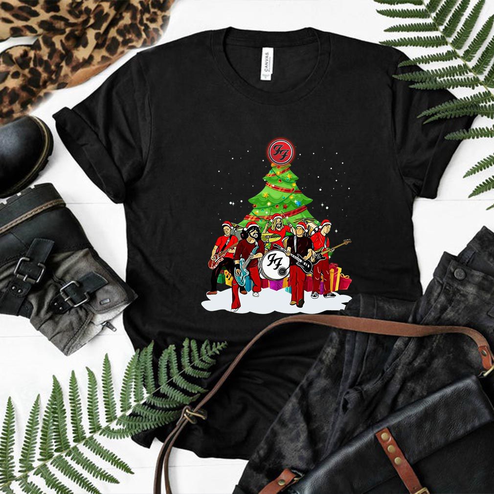 Foo Fighters Rock Band Santa Christmas Tree Sweathoodie, sweater, longsleeve, shirt v-neck, t-shirt