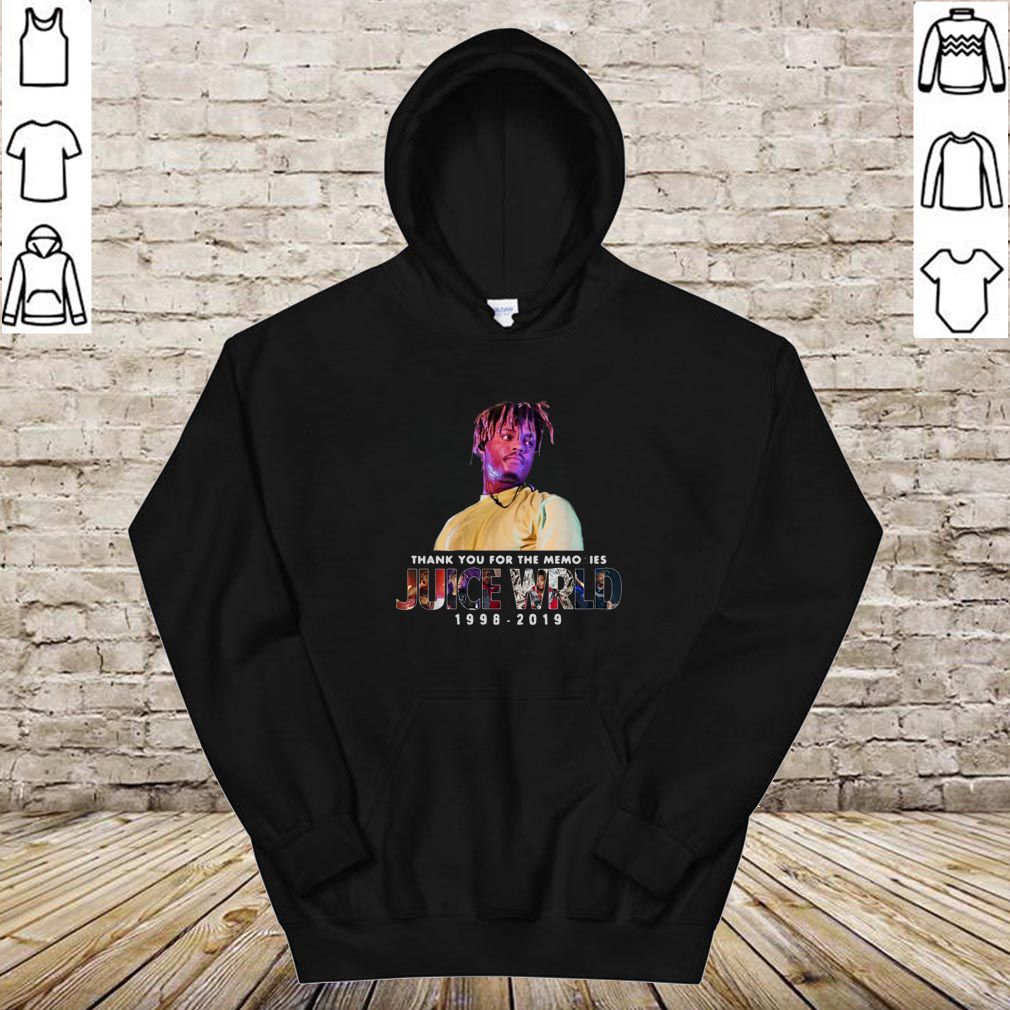 Juice Wrld Rapper thank you for the memories 1998 2019 sweathoodie, sweater, longsleeve, shirt v-neck, t-shirt