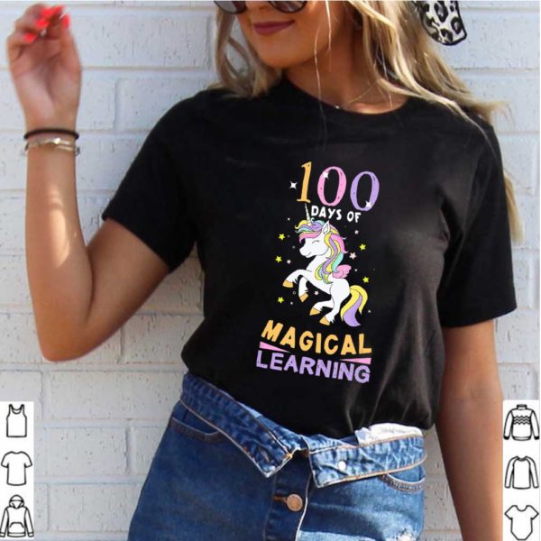 100 Days of Magical Learning Unicorn Magic School Girls Gift T Shirt 2