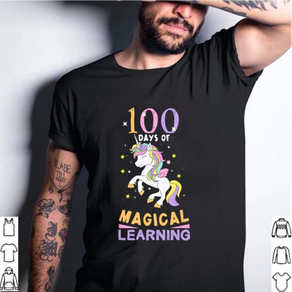 100 Days of Magical Learning Unicorn Magic School Girls Gift T Shirt