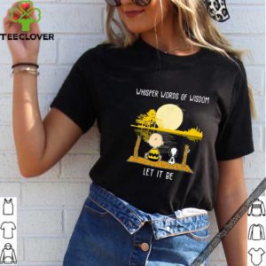 Charlie Brown And Snoopy Whisper Words Of Wisdom Let It Be shirt