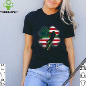 Distressed Lacrosse Flag Shamrocks St Patricks Day shirt