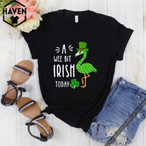 Flamingo A Wee Bit Irish Today 2020 St. Patrick’s day Tee Shirt 1