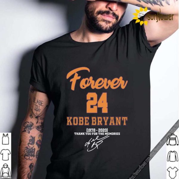 Forever 24 Kobe Bryant 1978 2020 thank you shirt