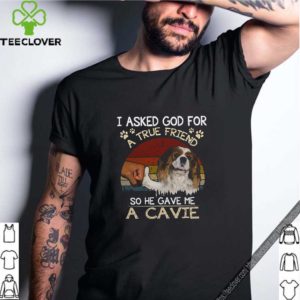 I Asked God For A True Friend So He Gave Me A Cavie dog Vintage hoodie, sweater, longsleeve, shirt v-neck, t-shirt