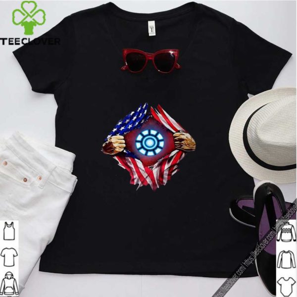 Iron Man Arc Reactor American Flag T-Shirt