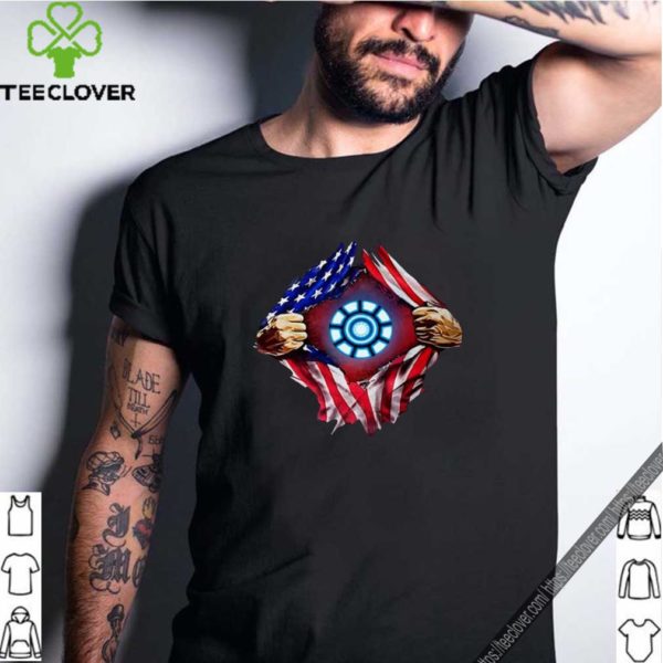 Iron Man Arc Reactor American Flag T-Shirt