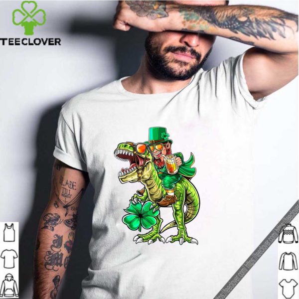 Leprechaun T Rex Dinosaur Beer Drinking St. Patrick’s Day hoodie, sweater, longsleeve, shirt v-neck, t-shirt