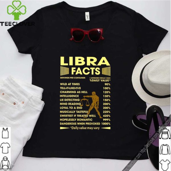 Libra facts serving per container Daily value may vary shirt