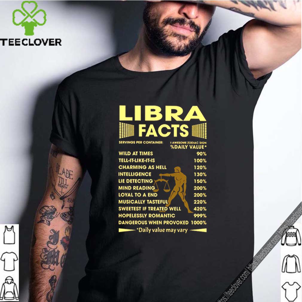 Libra facts serving per container Daily value may vary shirt 6 Libra facts serving per container Daily value may vary shirt