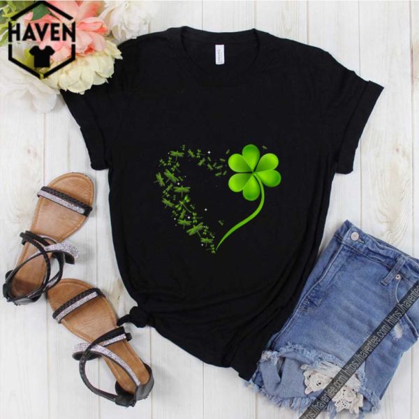 Premium Dragonfly Heart Irish, Shamrock Heart Clover St. Patrick Day hoodie, sweater, longsleeve, shirt v-neck, t-shirt