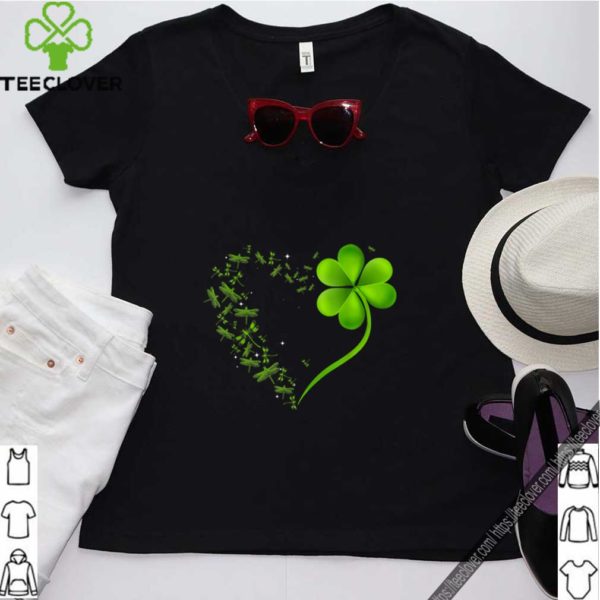 Premium Dragonfly Heart Irish, Shamrock Heart Clover St. Patrick Day hoodie, sweater, longsleeve, shirt v-neck, t-shirt