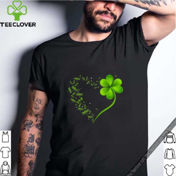 Premium Dragonfly Heart Irish, Shamrock Heart Clover St. Patrick Day hoodie, sweater, longsleeve, shirt v-neck, t-shirt