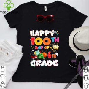 100 Days Of School Teacher Student Cute 6th Grade Elementary T-Shirt