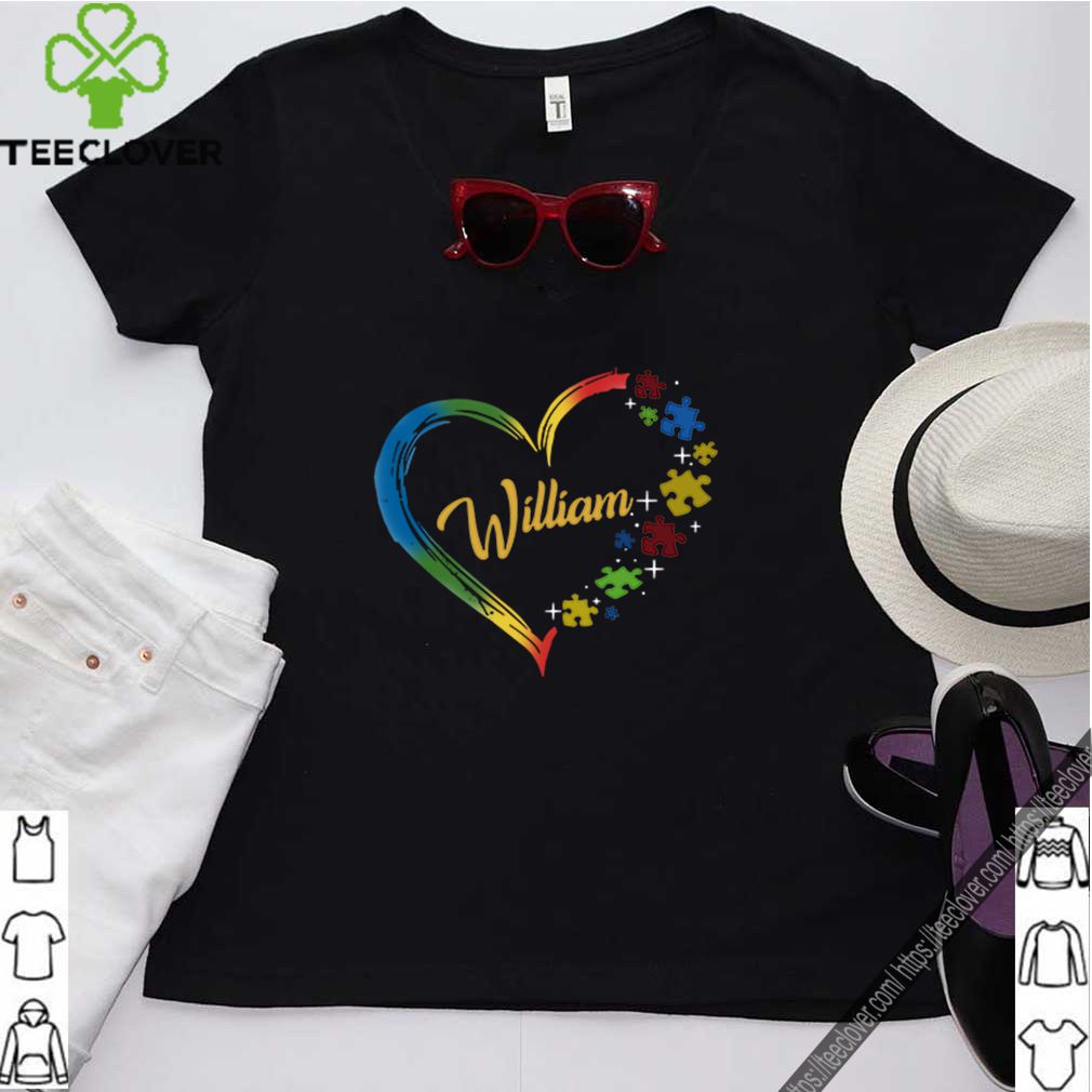 Autism puzzle heart personalized William shirt 8 Autism puzzle heart personalized William shirt