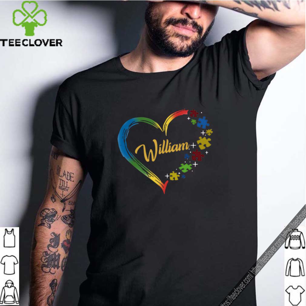 Autism puzzle heart personalized William shirt 7 Autism puzzle heart personalized William shirt