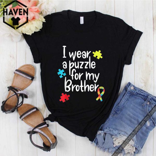 Brother Autism Shirt I Wear Puzzle for My Brother gift shirt