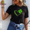 Butterfly Heart Leaf Irish St. Patrick Day Clover Heart T-hoodie, sweater, longsleeve, shirt v-neck, t-shirt