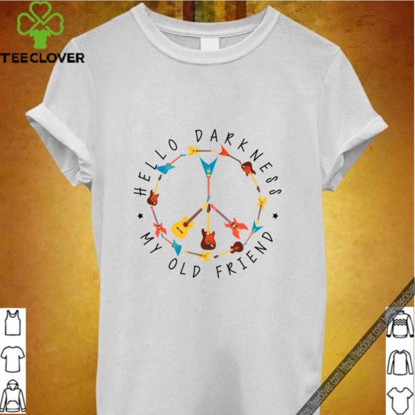 Hello Darkness My Old Friend Guitar Peace T-Shirt