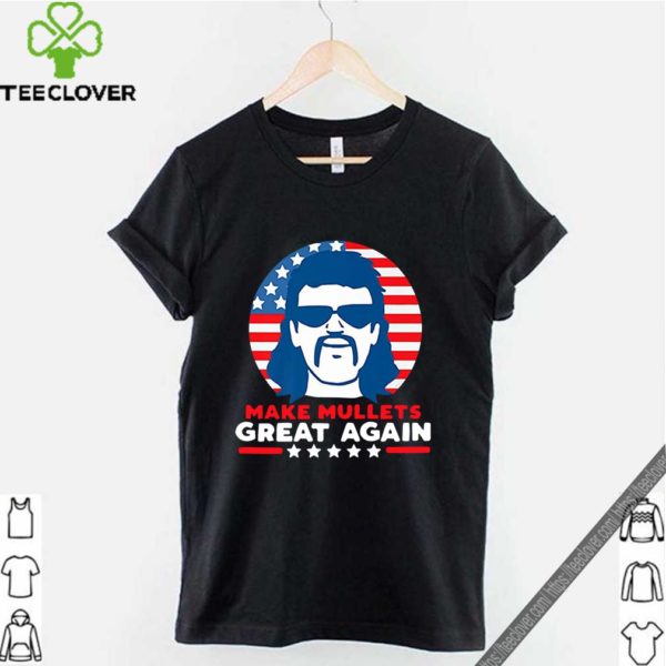 Make Mullets Great Again Vintage 80s Hair Party USA Dark Premium Tee Shirt
