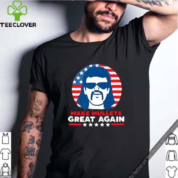 Make Mullets Great Again Vintage 80s Hair Party USA Dark Premium Tee Shirt