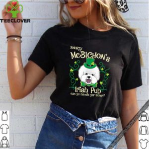 Pretty Bichon Frise Dog Gifts St Patricks Day shirt