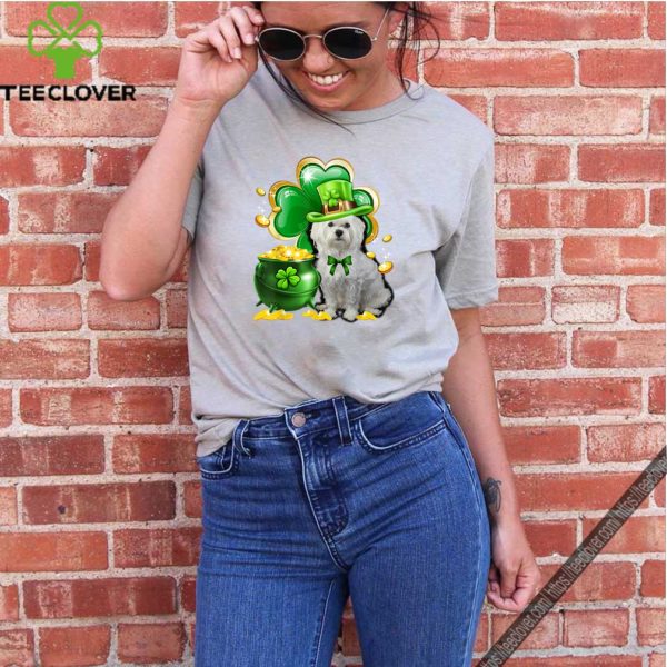 Pretty Maltese Dog Shamrock St Patricks Day Dog Irish Gift hoodie, sweater, longsleeve, shirt v-neck, t-shirt