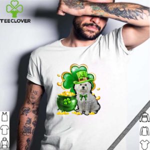 Pretty Maltese Dog Shamrock St Patricks Day Dog Irish Gift shirt