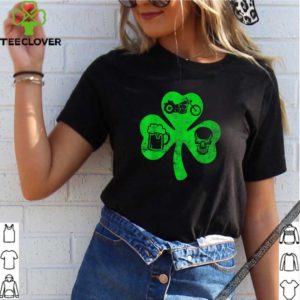 Pretty Motorcycle St Patricks Day Lucky Biker Beer Skull Gift shirt