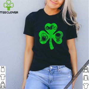 Pretty Motorcycle St Patricks Day Lucky Biker Beer Skull Gift shirt