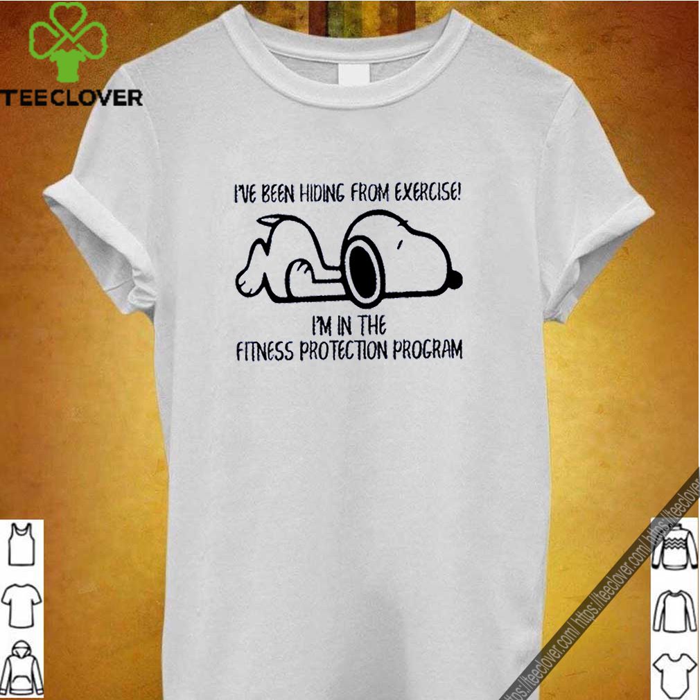 Snoopy I’ve been hiding from exercise I’m in the fitness protection program shirt 8 Snoopy I’ve been hiding from exercise I’m in the fitness protection program shirt