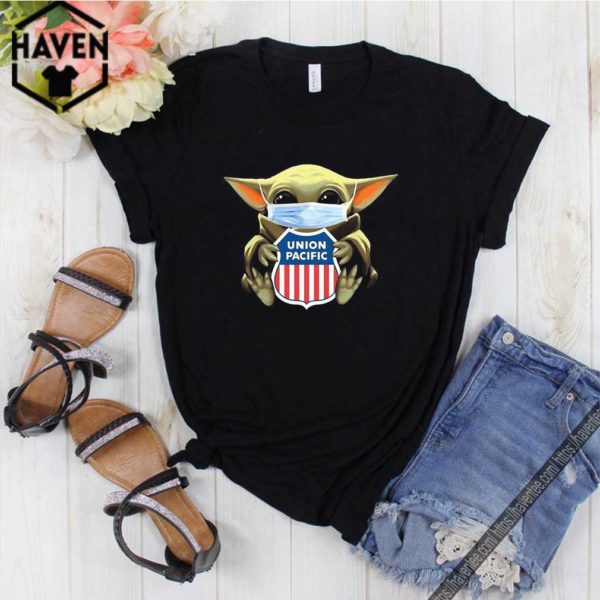 Baby Yoda Mask Hug Union Pacific Shirt