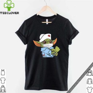 Baby Yoda Wearing Scrub Nurse Strong T-