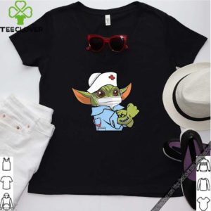 Baby Yoda Wearing Scrub Nurse Strong T-