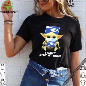 Baby Yoda face mask hug United States Postal I can’t stay at home shirt