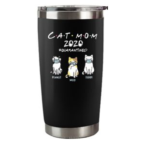 Mother’s Day Gift Personalized Cat Mom 2020 Quarantined T Shirt 7