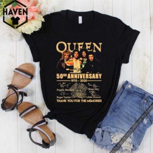 Queen 50nd anniversary 1970-2020 thank you for the memories shirt