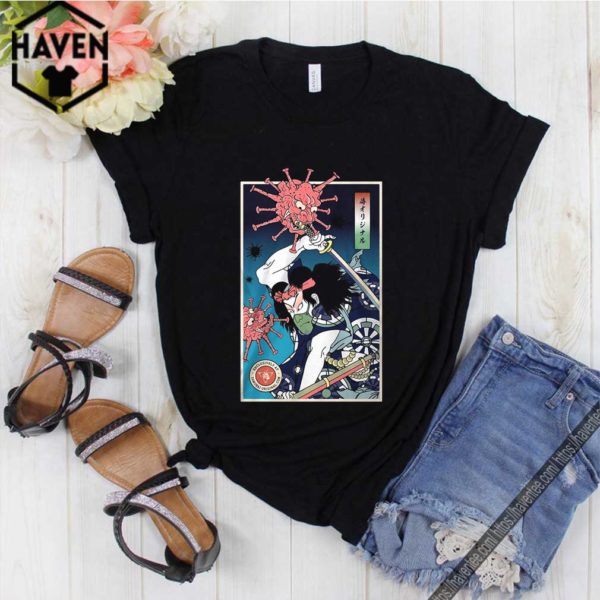 Samurai With Coronavirus Demon Shirt