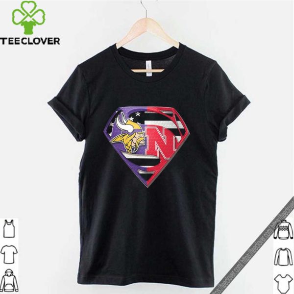 Superman Vikings Minnesota And Nebraska Cornhuskers Shirt