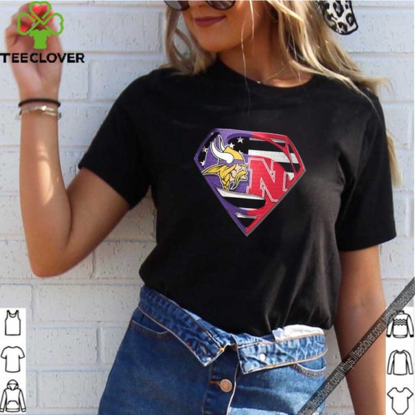 Superman Vikings Minnesota And Nebraska Cornhuskers Shirt