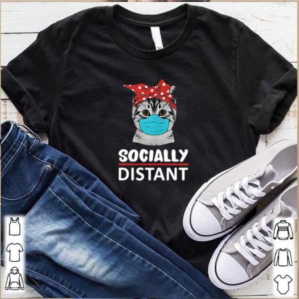 Cat mask social distant hoodie, sweater, longsleeve, shirt v-neck, t-shirts