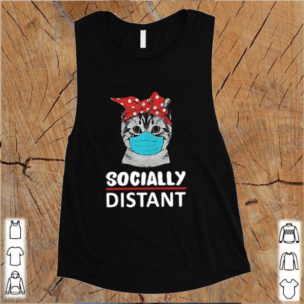 Cat mask social distant hoodie, sweater, longsleeve, shirt v-neck, t-shirts