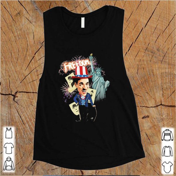 Charlie Chaplin freedom Flag day american shirt