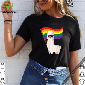 Cool Llama Rainbow Flag Lgbtqia Gay Pride Rainbow Shirt