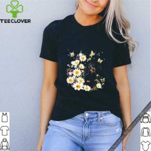 Dachshund dog butterfly and flowers shirt