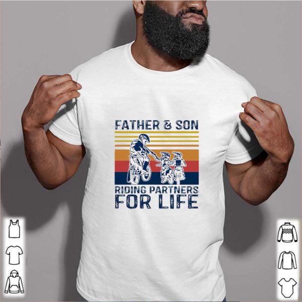 Father & son riding partners for life vintage father’s day s