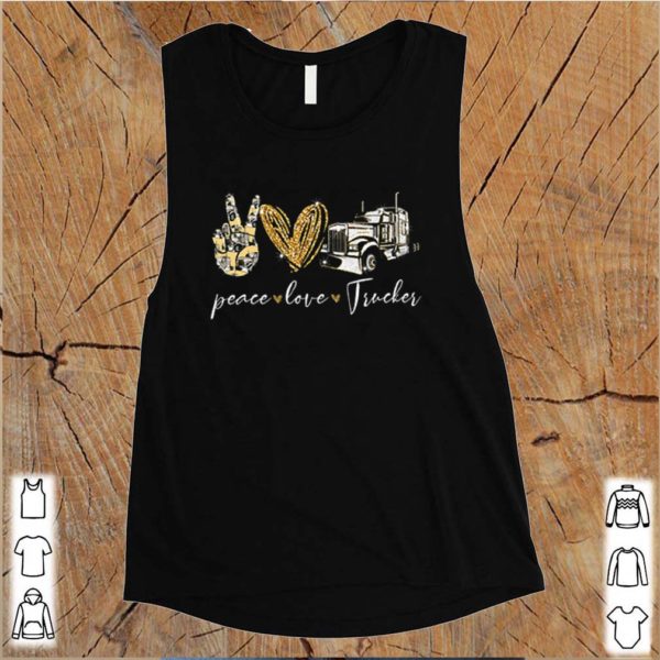 Glitter Peace love and trucker shirt