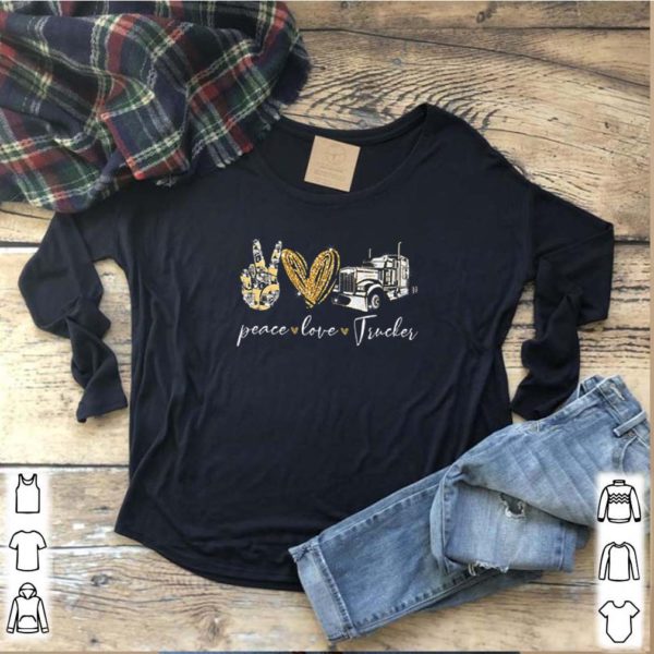 Glitter Peace love and trucker shirt