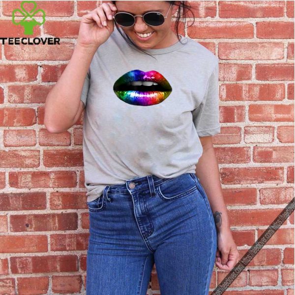 Glossy Rainbow Lips LGBT Pride Funny Gift